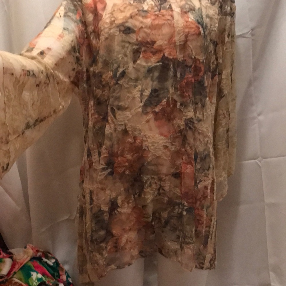 NWT Sz 3x floral blouse by Brittany black FINAL SALE